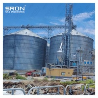 Silo de Acero Galvanizado en Caliente de Doble Capa SRON SILO de 50-15,000T de Capacidad para Almacenamiento de Granos, Económico, con Monitoreo PLC para Fábrica