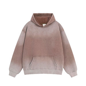 Sweat à capuche surdimensionné en coton 100% délavé à l'acide, nouveau design, best-seller, décontracté, uni, teinture unie, pour l'hiver - Product Image 2