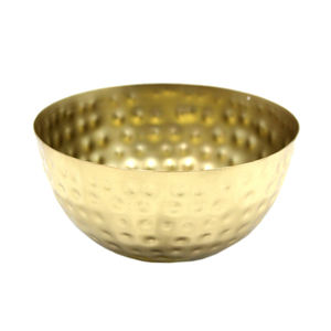 Bol de service de nourriture de forme ronde en fer de conception la plus récente cuisine finie dorée et bols de service et décoratifs de table faits à la main en vrac - Product Image 4