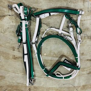 บังเหียนที่ทนทานสองสีแบบพรีเมี่ยมพร้อมแผ่นเกราะหน้าอกสถานะสีขาวและสีเขียวทนทานน้ำหนักเบาใส่ได้ง่าย - Product Image 4