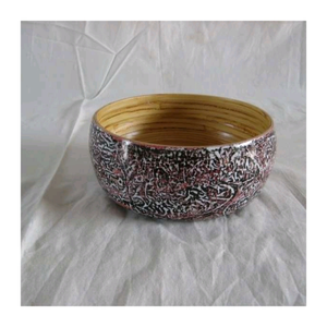 ชามไม้ไผ่ทำด้วยมือแบบชนบทที่ทนทานมีพื้นผิวเป็นไม้เหมาะสำหรับของว่างเสิร์ฟสลัดหรือเป็นของขวัญในโอกาส - Product Image 6