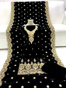Broderie lourde Dupatta et robe en velours pakistanais pour femmes fait à la main Nakshi Dabka travail hiver femmes vêtements vêtements de fête - Product Image 6