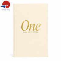 Carnet A4 avec couverture en tissu blanc cassé, journal personnalisé avec estampage à chaud blanc, couverture rigide, pages vierges 120 g/m²