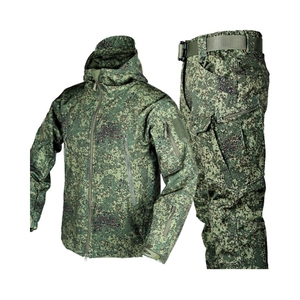 Ensemble de survêtement pour homme, taille plus, softshell, vêtements de travail, hiver, camouflage, fermeture éclair, imperméable, rembourrage en coton, coupe-vent - Product Image 2
