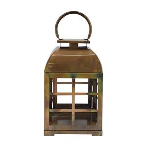 Antique Bronze Metal Decorative <b>Garden</b> <b>Lantern</b> <b>Large</b> Iridescent Finish Iron Candle Holder for Indoor Outdoor Home Wedding Decor - Product Image 5