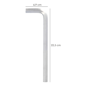 Chiave a brugola professionale lunga in acciaio al cromo vanadio 14,0 mm. - Product Image 2