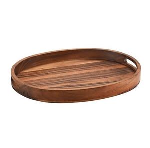 Bandeja de servicio de madera de Calidad exclusiva, bandeja de servicio de té y café de forma ovalada de diseño elegante para decoración del hogar, bandeja de artículos de mesa - Product Image 1