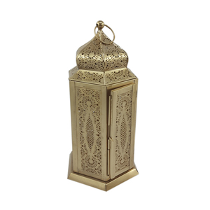 <b>Moroccan</b> <b>Decorative</b> Metal Lantern Golden Color for Home and Christmas Lighting <b>Decoration</b> Hanging Lantern Handmade Bulk - Product Image 1