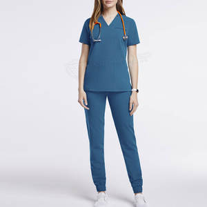 ชุดสูทขัดทางการแพทย์สำหรับทุกเพศชุดสครับพยาบาลผ้าฝ้าย100% ปรับสีและขนาดได้ดีไซน์ที่ดีที่สุด - Product Image 1