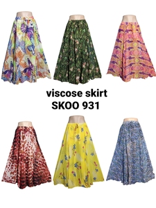 ใหม่กระโปรงวิสคอสแนววินเทจทันสมัยผ้านุ่มแต่งระบายเอวธรรมชาติสำหรับผู้หญิงผ้าตรงนอกสถานที่สบายๆฟรีไซส์ - Product Image 6