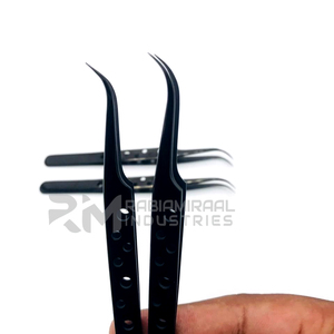 RMI prix de gros pince à épiler d'extension de cils de qualité supérieure nouveau Design pour pince à épiler meilleure qualité pince à épiler Full Black Plasma - Product Image 2