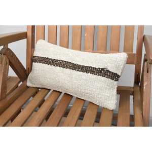 Coussin en laine macramé beige 8x16 pouces, coussin en patchwork tissé, feuilles vintage, portable, décoration de lit, sol, Noël, antidérapant - Product Image 3