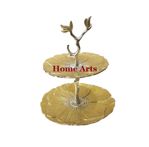 Brass 3 <b>Tier</b> <b>Cake</b> Dessert <b>Stand</b> Highest Quality Round Shape <b>Cake</b> Chocolates <b>Stand</b> From Manufacturer In India - Product Image 2