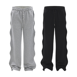 กางเกงวอร์มผู้ชายผ้าฝ้ายผสมฟอกสีแบบวินเทจออกแบบได้ตามต้องการ - Product Image 1