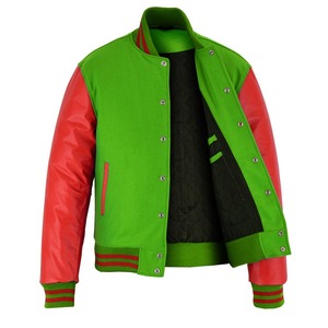 Chaqueta Varsity 2025 OEM 100% Original, 100% Lana, Cuello Alto, Detalles en las Mangas Rojas, Chaqueta de Moda para Hombre con Calefacción para Invierno, Venta al Por Mayor - Product Image 3