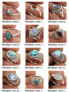 Quartz Rose Naturel Gemme 925 Argent Sterling Forme Ovale Bague Bohème Bijoux Faits à la Main Prix de Gros Fournisseurs en Vrac Inde - Product Image 5