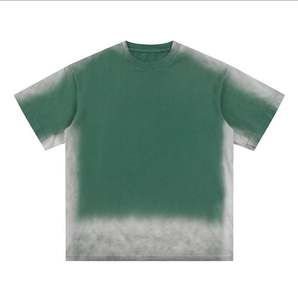 Boxy Fit Sun Faded camisetas de alta calidad 260Gsm algodón pesado camiseta gráfica desgastada Dtg personalizado negro ácido lavado camiseta - Product Image 6