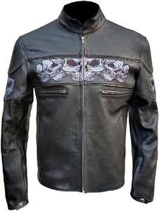 Veste en cuir de vachette véritable personnalisable en usine pour hommes, vente chaude, nouveau style de décoration en fourrure, qualité supérieure, longue - Product Image 2