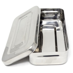 Juego de instrumentos médicos de alta calidad Bandejas de esterilización manual con tapa Hollowware Caja perforada Instrumento médico - Product Image 1