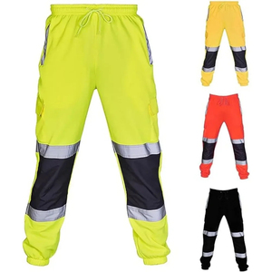 Pantalon de sécurité industriel pour hommes de haute qualité pantalon de sécurité Cargo multi-poches en plein air pantalon de travail Cargo multi-poches pour hommes pantalon haute visibilité - Product Image 5