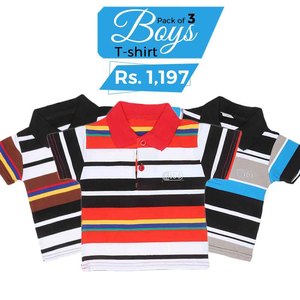Camisetas Polo de Manga Corta para Niños, Paquete de 3 - Product Image 1
