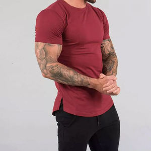 T-shirt Slim Fit OEM imprimé de logo de votre marque, vêtements de sport pour hommes, vêtements de fitness et de gymnastique, t-shirts de compression vierges, vente en gros - Product Image 4
