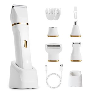 Depiladora Eléctrica 5 en 1 Impermeable para Mujer con Cabezales de Cuchilla Reemplazables IPX7 para Rostro, Piernas, Axilas, Nariz y Cejas - Product Image 2