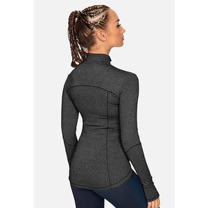 Soft Stretch Jacket Women Full Zip Yoga Top Lightweight Athletic Training Wear Comfort <b>Nylon</b> Spandex <b>Fabric</b> - Product Image 2