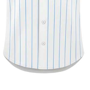 เสื้อเบสบอลแบบเรียบง่ายราคาประหยัด สั่งทำได้ พร้อมชื่อทีม หมายเลข โลโก้ ไซส์ใหญ่ ลายทาง ติดกระดุม - Product Image 5