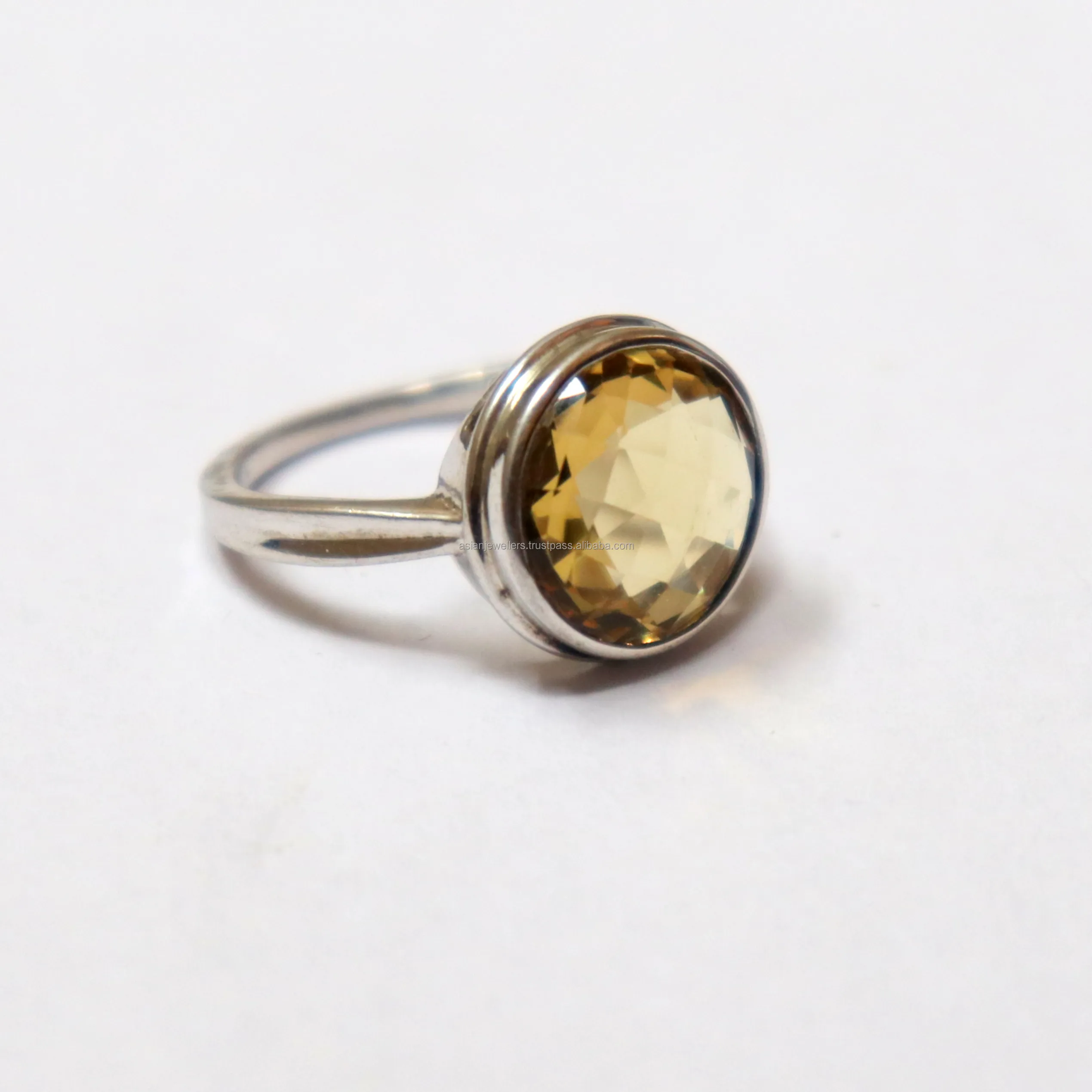 Bague en Citrine naturelle en argent Sterling 925, magnifique bijou Unique fait à la main, plaqué or, à la mode, bijoux asiatiques