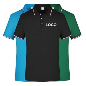 เสื้อโปโลแขนสั้นสำหรับผู้ชายใส่ในฤดูร้อนเสื้อยืดสีพื้นระบายอากาศน้ำหนักเบาผ้าถักมีปกกระดุมเสื้อลำลอง - Product Image 1