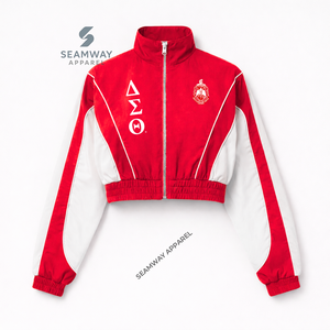 Delta Sigma Theta Windbreaker <b>Lightweight</b> Windcheater Casual Trendy Outdoor Windproof Zip-Up Shell <b>Jacket</b> For <b>Women</b> - Product Image 1