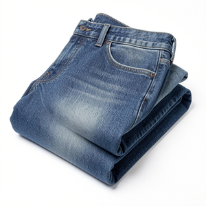 Jean en denim taille haute ample et large pour femme, style streetwear Y2K, teint en pièce, délavé vintage, écoresponsable, coupe ample et longue - Product Image 4