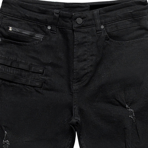 High Street Genou Longueur Droite Lâche Jeans Shorts Hommes Denim Pantalon Court Mâle Casual Personnalisé Denim Shorts pour Hommes - Product Image 2