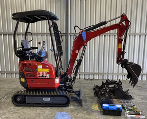 DIGGER KING 1.7 S Mini Crawler Excavator with Swing Boom <b>Side</b> Controls 0.12m Bucket High Load Moment for Construction Farm Use - Product Image 1
