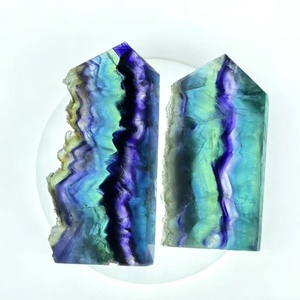 Fluorite arc-en-ciel naturelle brute, pointe en vrac, fluorite polie, <span class=keywords><strong>tour</strong></span> <span class=keywords><strong>de</strong></span> haute qualité, pierre précieuse, baguette pour boutique <span class=keywords><strong>de</strong></span> cristal, cadeau, entreprise - Product Image 5