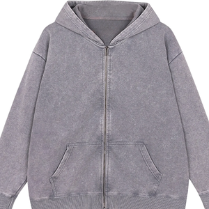 เสื้อฮู้ดซิปผู้ชายแบบใหม่ ขายส่ง ผ้าฝ้ายฟลีซ ซิปเต็มตัว พิมพ์โลโก้ตามสั่ง เสื้อฮู้ดซิปสำหรับฤดูหนาว สวมใส่สบายๆ - Product Image 1