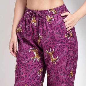 Pijamas de Verano para Mujer, 100% Algodón, Estampado Floral, Transpirable, Lavable a Máquina, Manga Larga, Tejido Térmico - Product Image 5