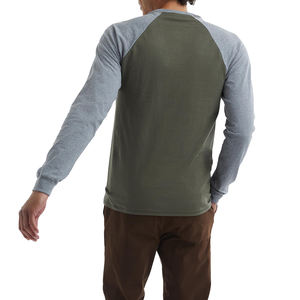 Vêtements chauds pour l'hiver T-shirt en microfibre à séchage rapide Matériau mixte Hommes Logo personnalisé T-shirt uni pour hommes Travail et vêtements d'extérieur de haute qualité - Product Image 2