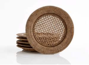 Plato de ratán Premium con textura tejida adecuado para casas de lujo restaurantes cafés villas y celebraciones al aire libre - Product Image 6