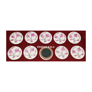 Espejos de Mármol Blanco Sólido Natural con Incrustaciones de Nácar, Diseño Único Hecho a Mano y Producción de Última Generación, para Regalos - Product Image 1