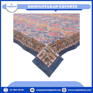 New Arrival Timeless Craftsmanship Hand Block Printed Embroidered Jacquard Pure Cotton <b>Tablecloth</b> Table Runners Sale Low Price - Product Image 6