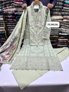 Maria B SUMMAIRA COLECCIÓN Formal Bordado Pesado Adorno 3 Pc Vestidos de gasa Disponibilidad limitada Vestido de invitados de boda - Product Image 6