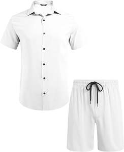 ชุดวิ่งฤดูร้อนสำหรับผู้ชาย ชุดกีฬา ชุดวิ่งออกกำลังกาย เสื้อยืดเรียบ ชุดวิ่งขาสั้นสำหรับผู้ชาย สไตล์ลำลอง - Product Image 1