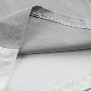 T-shirt personnalisé en patchwork de coton 100% pour hommes 300 gsm Haut vierge oversize épais col rond manches courtes Style décontracté solide - Product Image 6