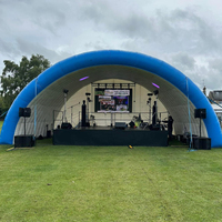 Açık Hava Büyük Şişme Sahne Örtüsü Dev Yarım Kubbe Taşınabilir Etkinlik Çadırı Konserler Festivaller Aktiviteler için