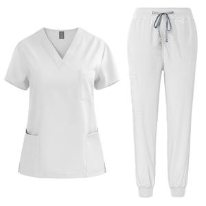 Uniformes de Enfermería de manga corta con cuello en V Unisex, uniformes de moda de Hospital de secado rápido con bata de laboratorio, uniformes para enfermeras - Product Image 5