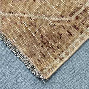 1.5x2.5 ft Vintage Rug, <b>Brown</b> Floral Turkish <b>Wool</b> Rug - Product Image 4