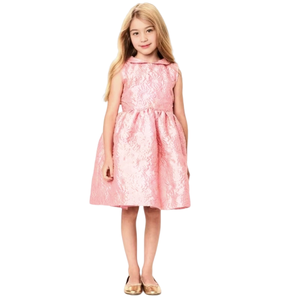 Vestito estivo per bambina vestito plissettato Jacquard con cintura produzione Guangzhou produttori - Product Image 1