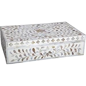 ไม้ม็อบแบบมีกระดุมทรงสี่เหลี่ยมผืนผ้ากล่องเครื่องประดับมุกแม่ทำด้วยมือ - Product Image 2